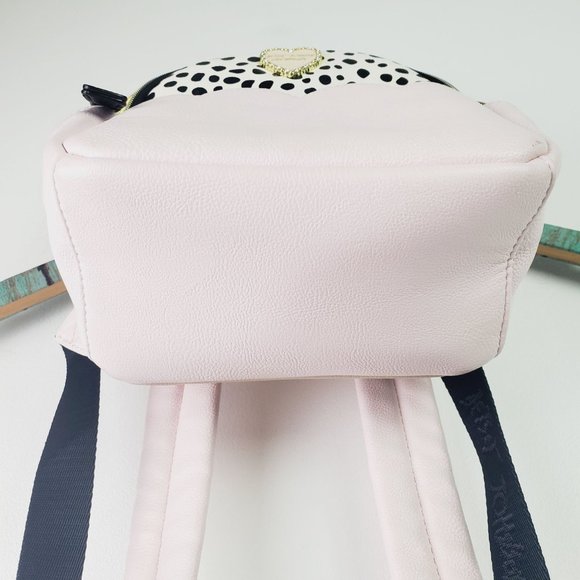 Betsey Johnson Pink Animal Print Faux Leather Mini Backpack - Picture 6 of 14